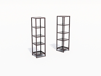 Old Shelf Old Furniture 3d model