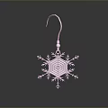 Snowflake Shaped Silver Earrings With Delicate Geometric Design For Women's Fashion