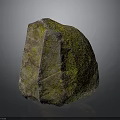 Natural Stone With Mossy Green Brown Surface And Textured Natural Design