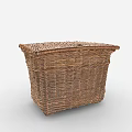 Handcrafted Woven Wicker Storage Basket with Lid for Home Organization and Daily Use