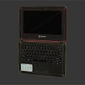 Qilive Compact Notebook Computer With Black Screen Keyboard And White Function Keys
