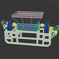 DS 280 Industrial Machine With Blue Yellow Components And White Base Frame