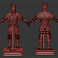 Historical Medieval Armor Clothing Front And Back Display With Intricate Metal Design On Stands