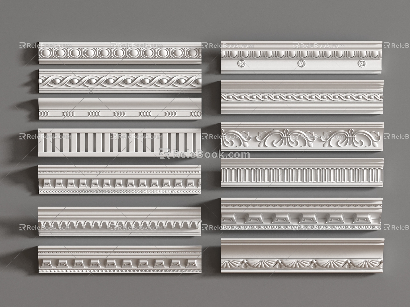 French plaster line 3d model