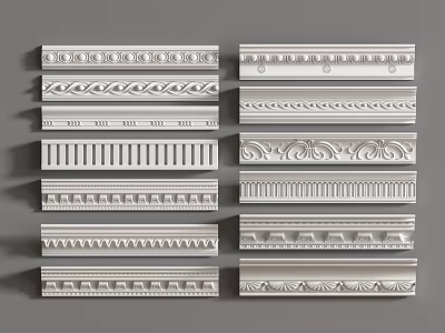 French plaster line 3d model
