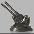 Industrial Architectural Component With Metal Cylindrical Base And Elongated Gray Yellow Parts