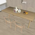 Modern Dining Table and Chair Combination Dining Table and Chair 3d model
