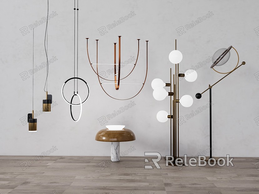 Modern lighting combination chandelier floor lamp model