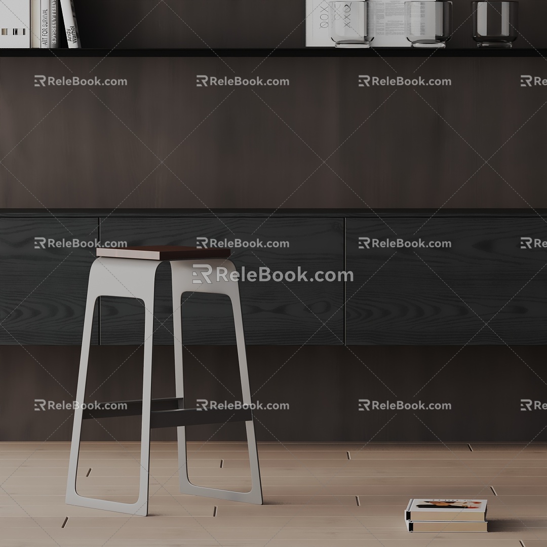 Modern Bar Chair 3d model