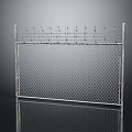 Metal Mesh Storage Rack With Spiked Top Design For Organizing Items 3d model