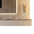 Modern TV background wall 3d model