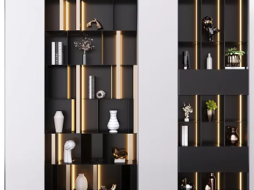 Modern bookcase cabinet decoration (ID:ggajh416129)