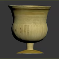 Golden Decorative Household Cup With Textured Surface And Stable Base 3d model