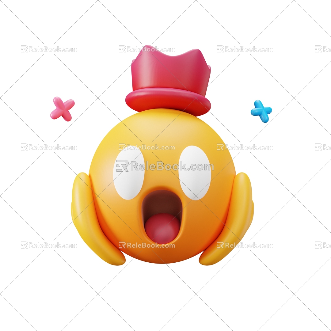 Modern Cartoon Expression Animation Expression Small Expression 3d model