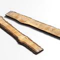 Natural Stone Wood Planks with Natural Texture and Bark Edges