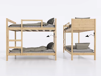 Modern Top-Down Bed Top-Down Bed Bunk Bed 3d model
