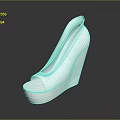 Elegant White Wedge Heel Shoes With Sleek Design And Open Toe