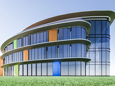 Modern Commercial Building Simple Street Commercial 3d model