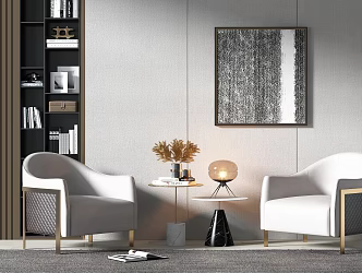 Light Luxury Leisure Sofa Combination Once 3d model