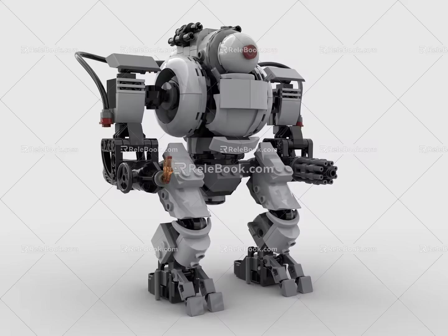 LEGO toy building blocks robot Gundam fighter armor 3d model