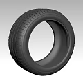 Black Car Tire With Deep Tread Pattern And Durable Rubber Construction Design