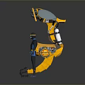 Practical Household Supplies With Yellow Mechanical Arm And Person In Blue Diving Suit