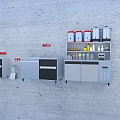 Bubble Tea Shop Functional Interior Setup With Operation Counter Ingredient Storage Cabinet And Equipment 3d model