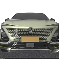 Light Green Modern SUV With Distinctive Grille Design Black Roof And Sleek Lines