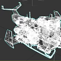 Military Camouflage Helicopter With Rotor Weapon System And Detailed Fuselage Design