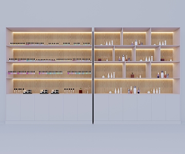 Beauty Nail Products Display Cabinet 3d model