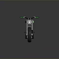 ERAXIO 77 Motorcycle With Modern White Design Green Accents And Black Seat