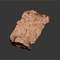 Natural Red Rock With Rough Surface Texture And Unique Irregular Natural Form 3d model