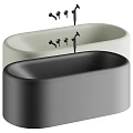 Stylish Bathtubs With Faucets In Light And Dark Color Schemes