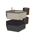 minotti coffee table combination 3d model