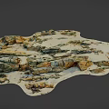 Beach Stone Rock Block Stone Beach 3d model