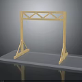 Wooden Building Frame Structure With Cross Beam Design And Transparent Base Platform