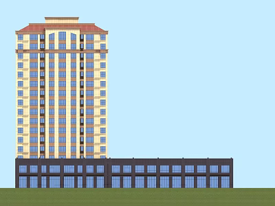 Jane European Commercial Street Residential Commercial Street 3d model