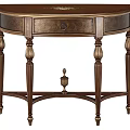 Classic Wooden Entryway Side Cabinet With Ornate Carved Legs And Drawer Design