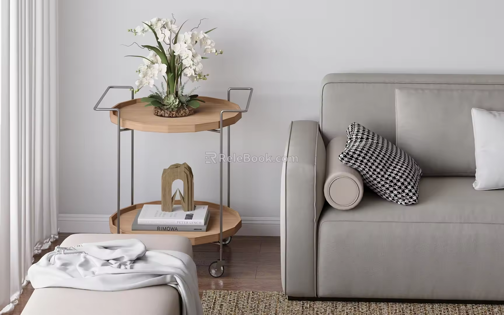 Modern side-to-side corner-to-corner ornaments 3d model