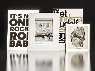 Modern Books and Magazines 3d model