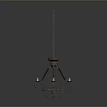 Classic Chandelier Light Fixture With Multiple Lights And Metal Chain Design