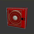 Red Fire Equipment Cabinet With Transparent Door Enclosed Fire Hose Reel