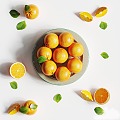 Modern orange fruit fruit plate table fruit ornaments 3d model