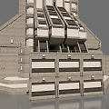 Modern Architectural Models of Tall Buildings with Geometric Structures and Glass Facades