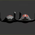 Pair Of Swiss Sports Equipment With Red Cross Logo White And Black Design