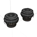 Storage tank barrel old object 3d model
