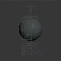 Industrial Spherical Tank Structure With Metal Framework Staircases And Platforms