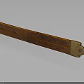 Brown Leather Long Strip With Metal Ends Vintage Decorative Accessory