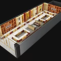 Golden MOKINGRAN Jewelry Store Exterior And Interior With Bright Lighting And Display Cases