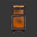 Durable Modern Orange Multi layered Household Storage Organizer With Digital Password Lock And LCD Display Screen